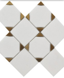 Roca Rockart Square Thassos 9 x 9 Marble Mosaic